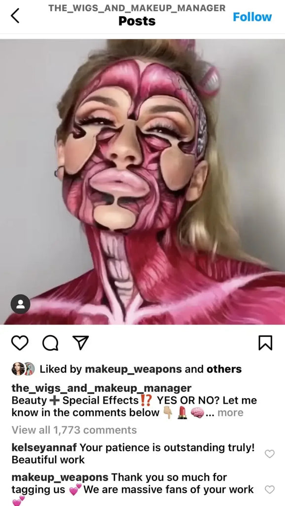 The Wigs and Makeup Manager- Vanessa Davis using Makeup Weapons Brushes