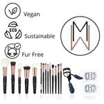 Professional Makeup Brushes Essential Base Set for Vegan Beauty