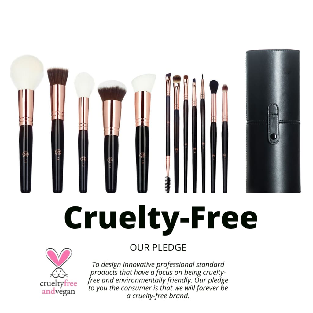 Essential Base Set Vegan Beauty Professional Makeup Brushes