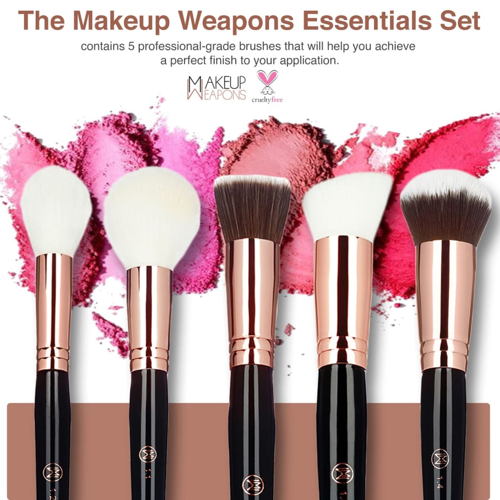 Essential Base Set Vegan Beauty Professional Makeup Brushes