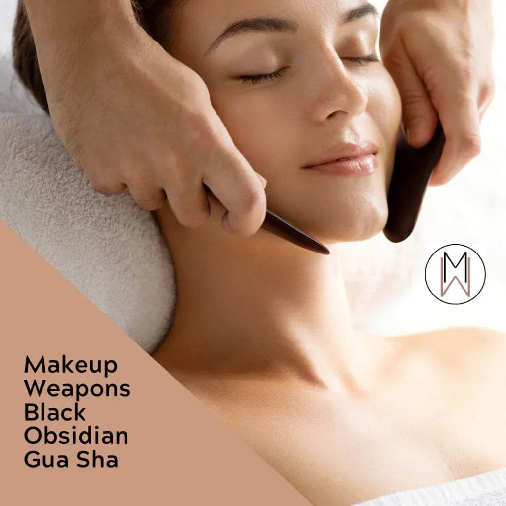 Black Obsidian Gua Sha Tool for Facial Rejuvenation - Makeup Weapons