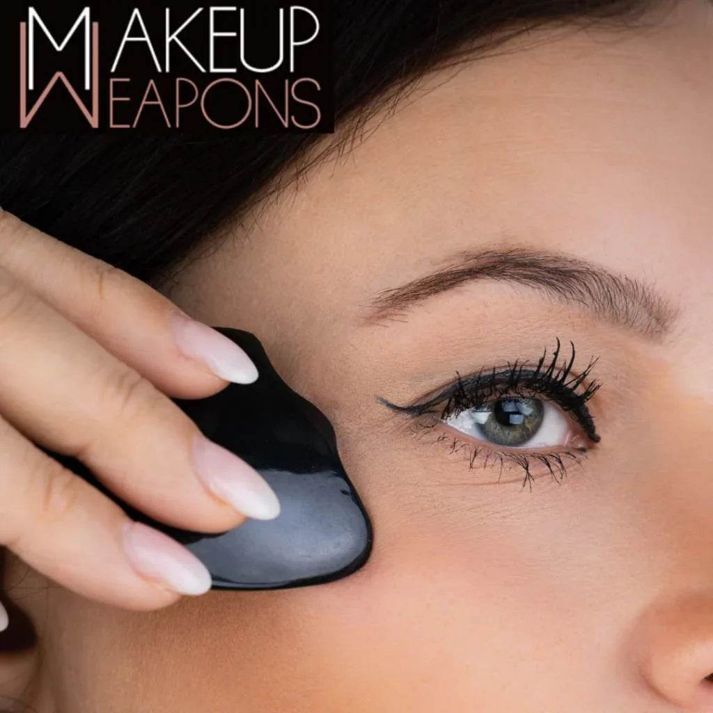 Black Obsidian Gua Sha Tool for Facial Rejuvenation - Makeup Weapons