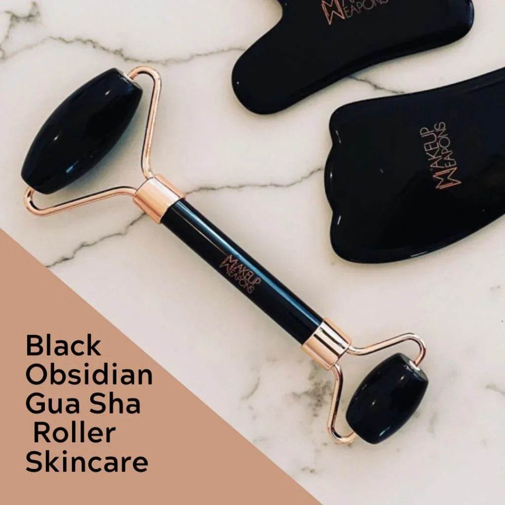 Black Obsidian Gua Sha Tool for Facial Rejuvenation - Makeup Weapons
