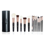 Luxe Set 15 Vegan Beauty Professional-Grade Brushes and Case