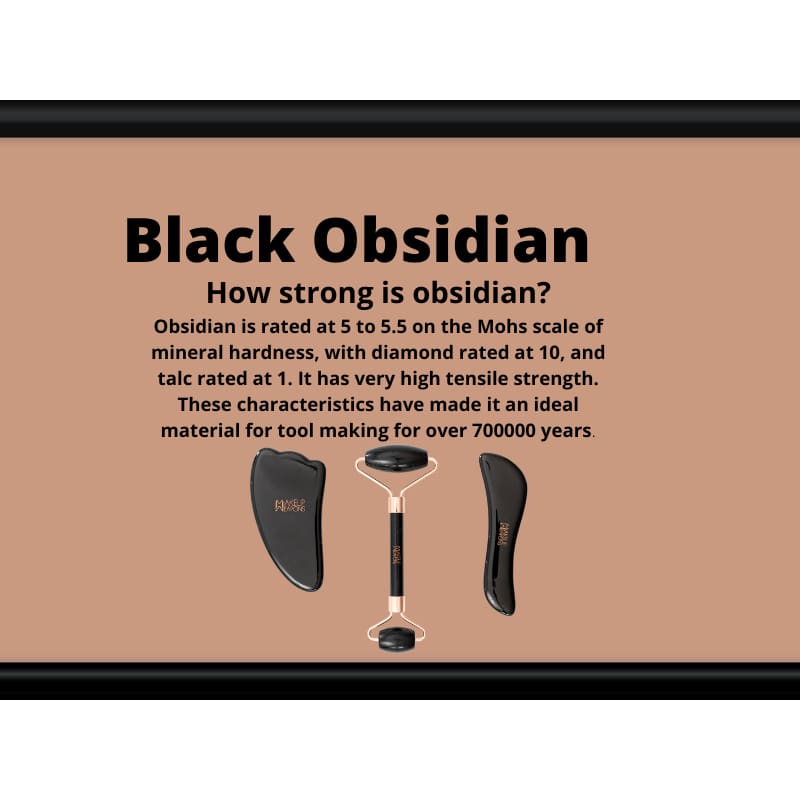 Gua Sha - Authentic Black Obsidian Volcanic Stone tool